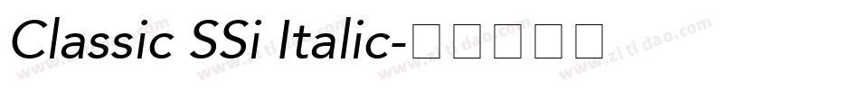 Classic SSi Italic字体转换